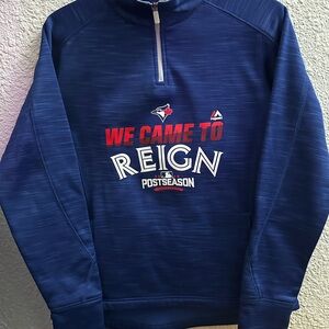 Toronto Blue Jays "We Came to Reign" Blue Postseason 1/4 Zip